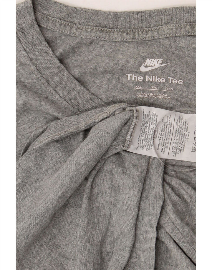NIKE Herren T-Shirt Top 2XL Grau gefleckte Baumwolle
