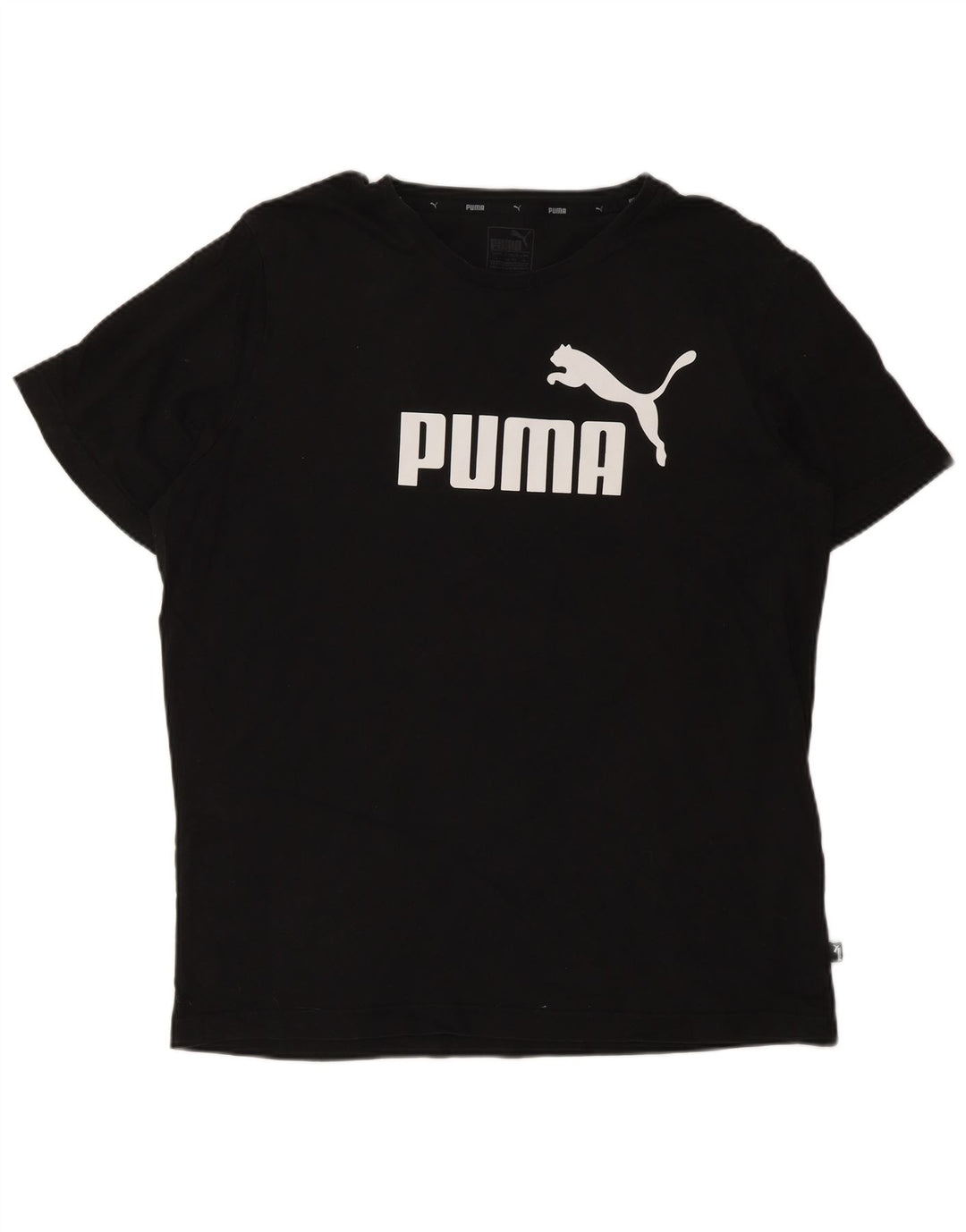 PUMA Herren Graphic T-Shirt Top Large Schwarz Baumwolle