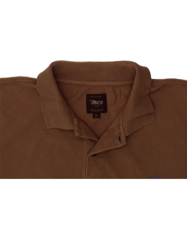 MARLBORO CLASSICS Mens Polo Shirt XL Brown Cotton Vintage Marlboro Classics and Second-Hand Marlboro Classics from Messina Hembry 