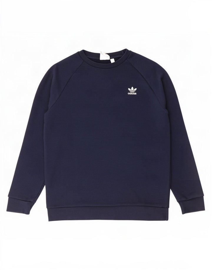 Adidas Herren Sweatshirt Pullover Medium Marineblau Baumwolle