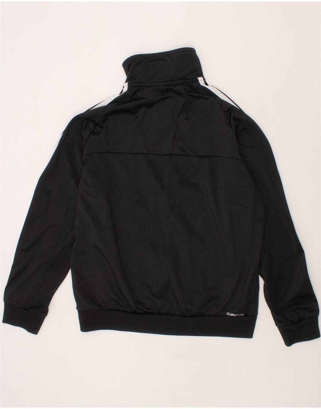 ADIDAS Boys Climalite Tracksuit Top Jacket 9-10 Years Black Polyester Vintage Adidas and Second-Hand Adidas from Messina Hembry 