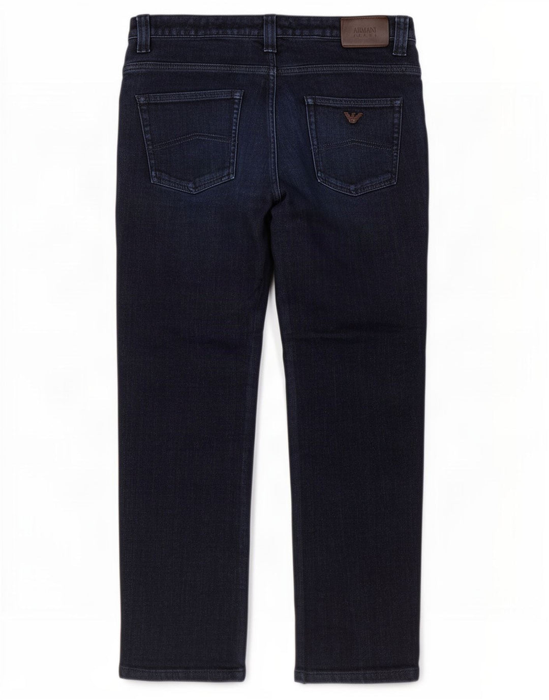 Armani Herren Straight Jeans W34 L29 Marineblaue Baumwolle