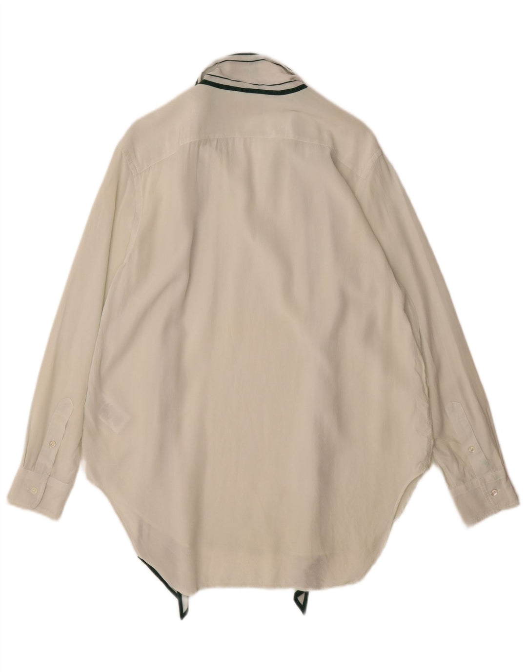 Polo Ralph Lauren Lang geschnittenes, übergroßes Pullover-Hemd für Damen, US 4 Small, Weiß