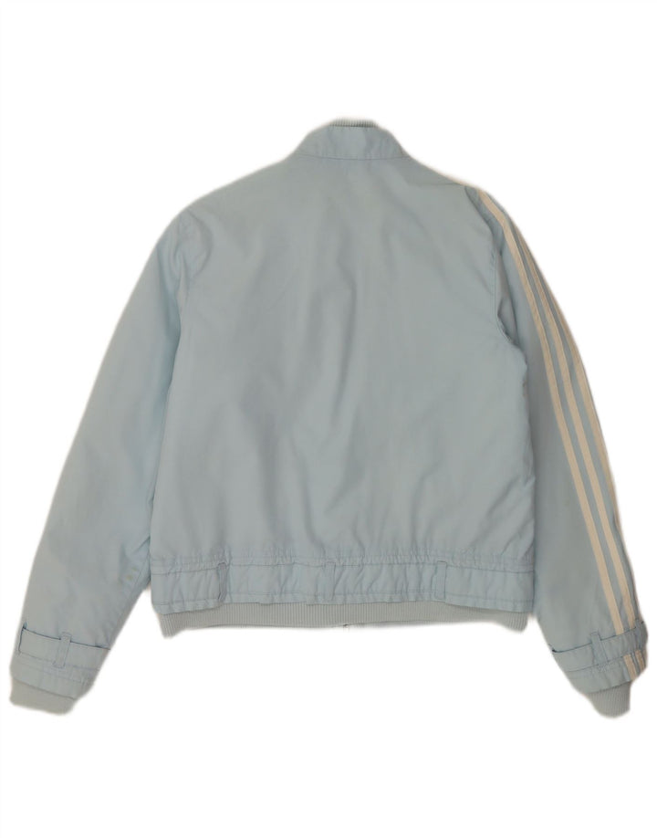Adidas Damen Bomberjacke UK 10 Small Blau Polyester