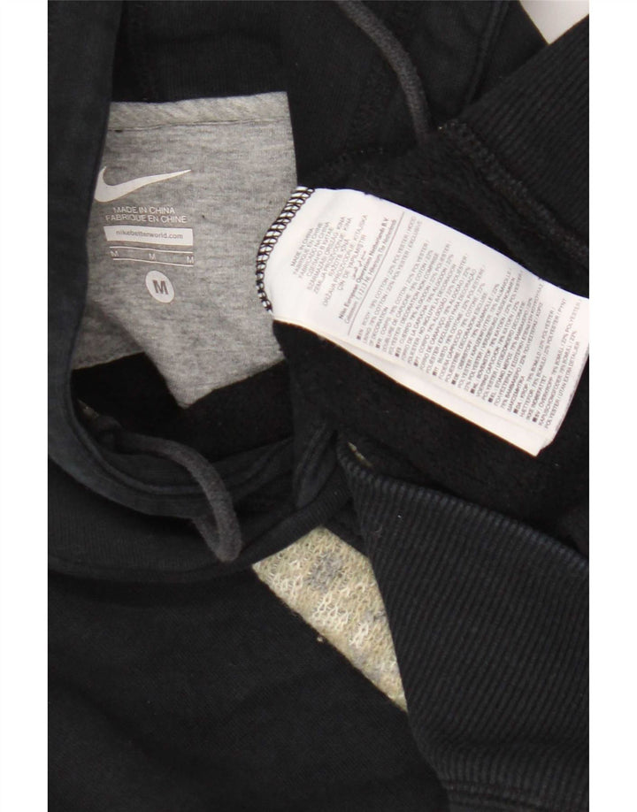 Nike Herren-Hoodie-Pullover aus mittelschwarzer Colourblock-Baumwolle
