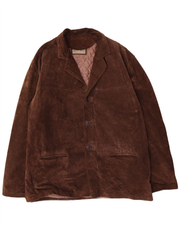 J. C. Twidd Herren Wildlederjacke IT 52 XL Braunes Leder