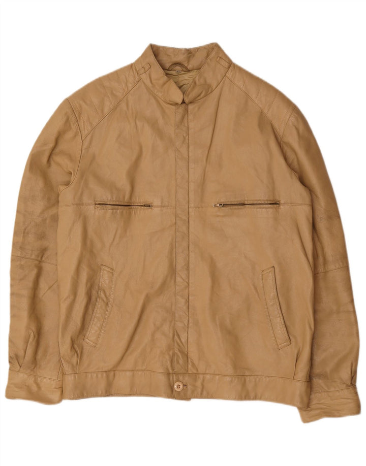 Vintage Herren Lederjacke IT 52 XL Beige