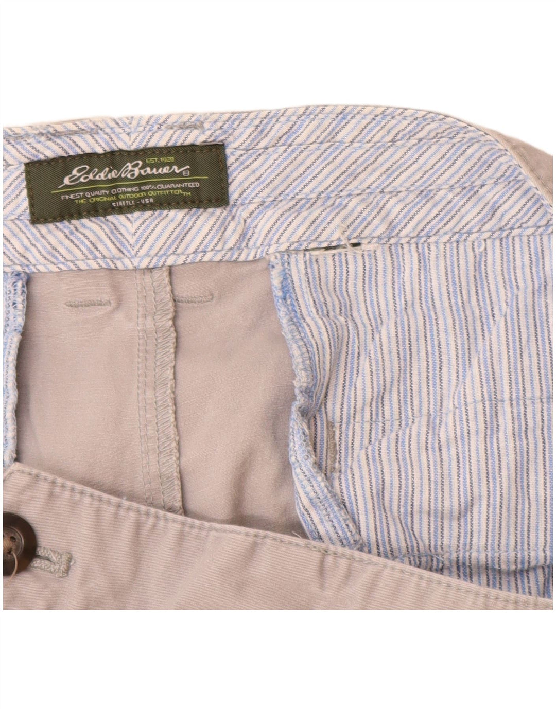 Eddie Bauer Damen Gerade Caprihose W32 L19 Grau