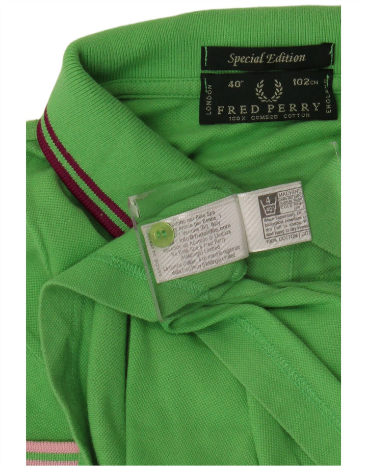 Fred Perry Herren-Poloshirt, kleine grüne Baumwolle