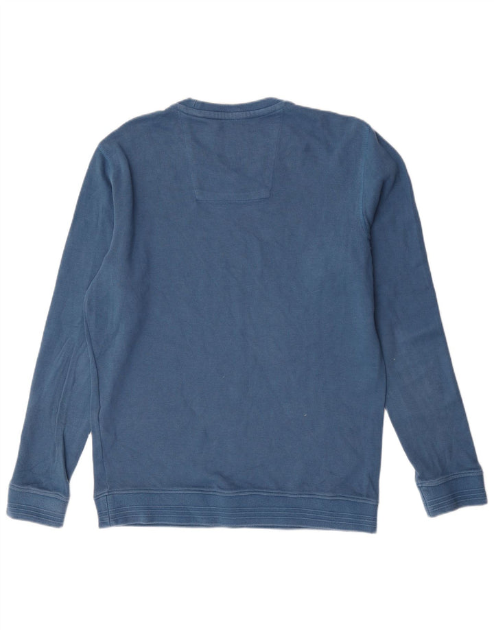 Crew Clothing Herren-Pullover mit Rundhalsausschnitt, groß, aus blauer Baumwolle