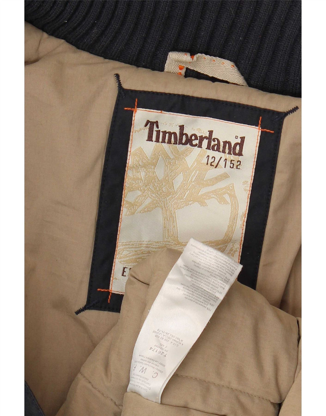 Timberland Militär-Bomberjacke für Jungen, 11–12 Jahre, marineblaues Polyamid