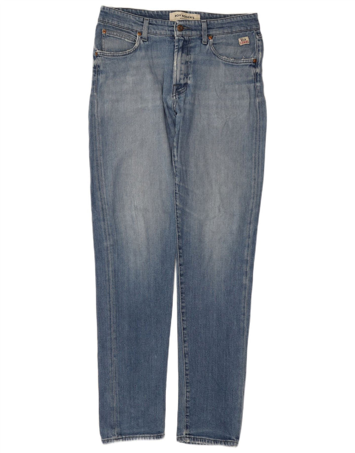 ROY ROGERS Herren Slim Jeans W34 L34 Blaue Baumwolle