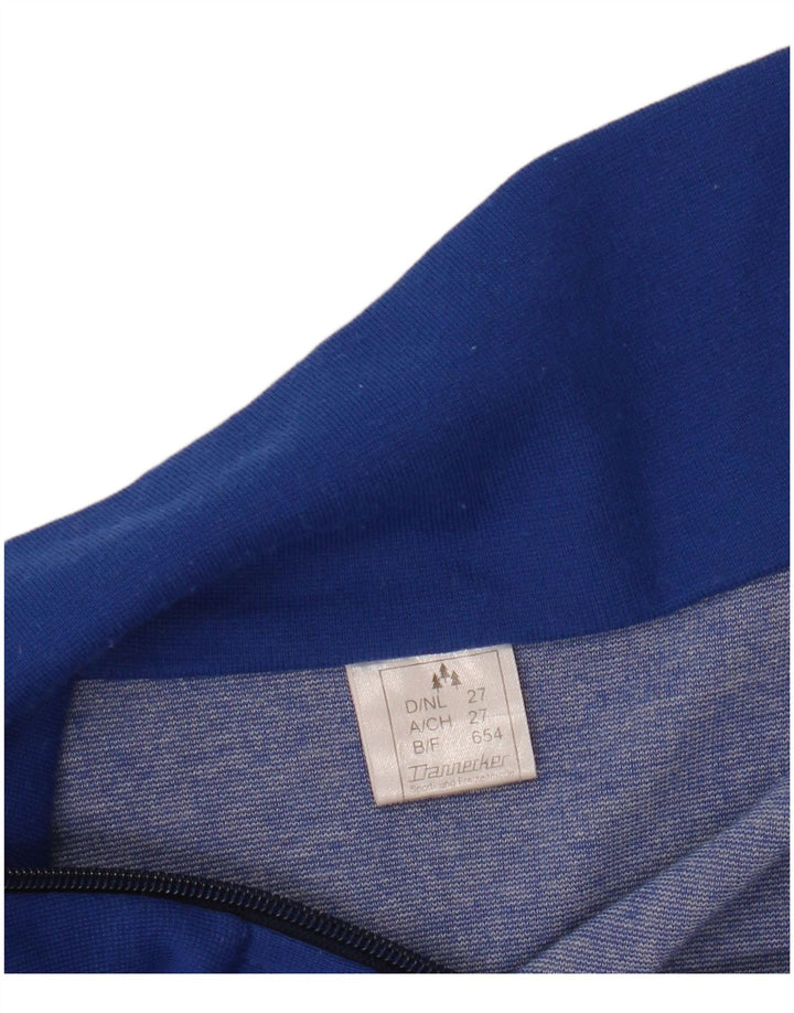 VINTAGE Damen-Trainingsanzug-Top-Jacke UK 18 XL Blaues Farbblock-Acryl