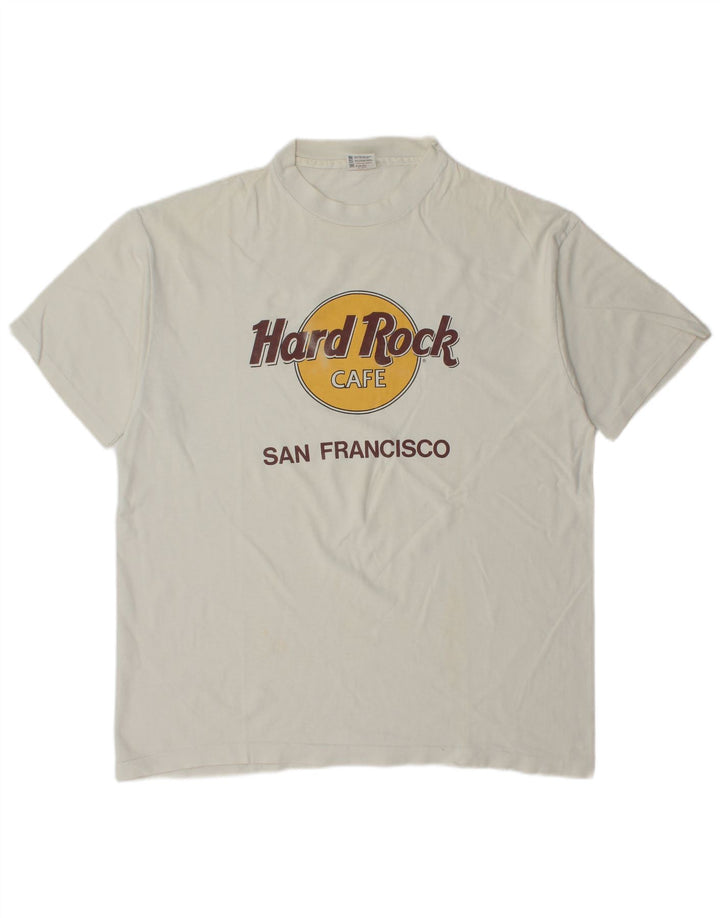 HARD ROCK CAFE Herren-T-Shirt „San Francisco“ mit Grafik, XL, weiße Baumwolle