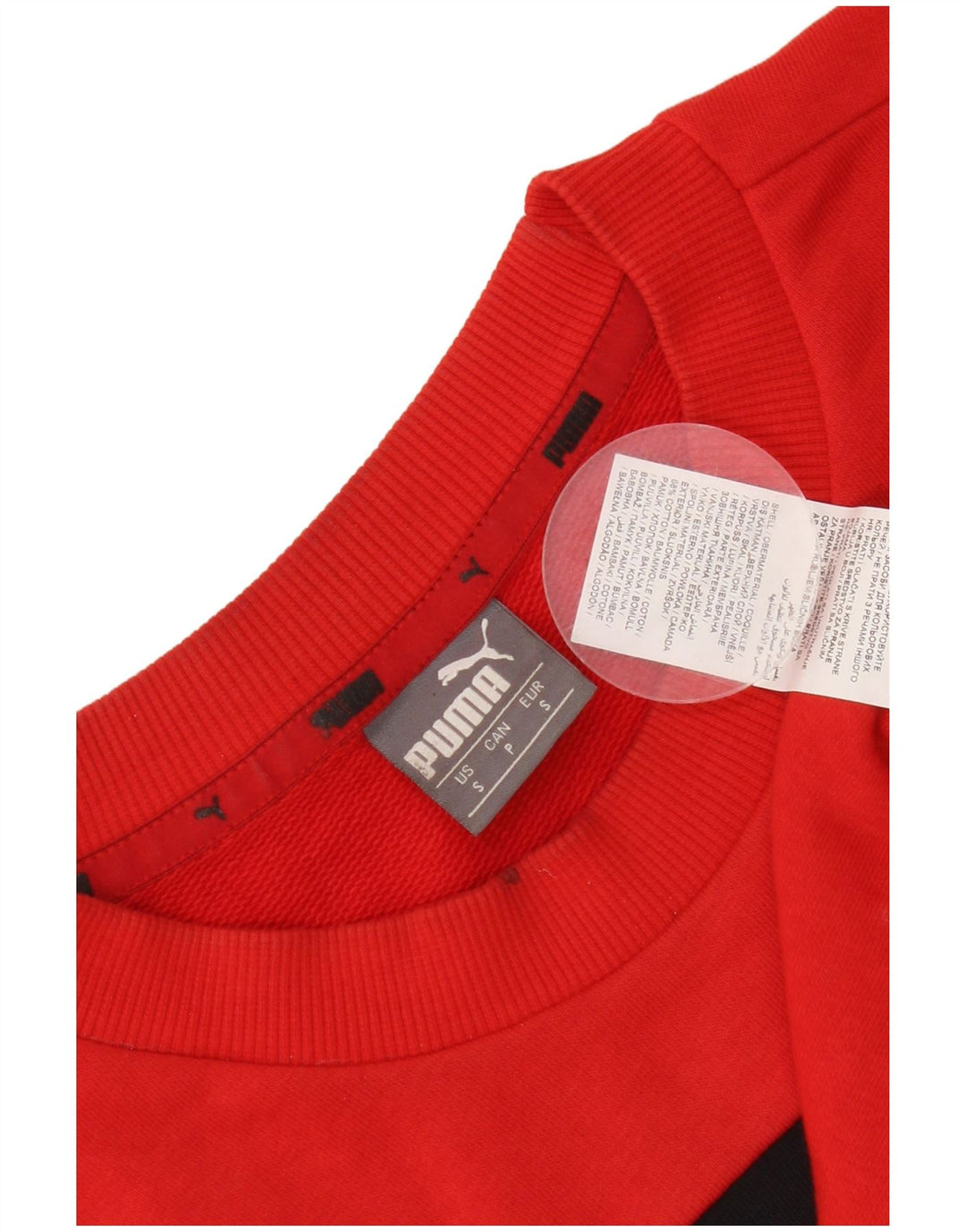 Puma Herren Grafik-Sweatshirt-Pullover, klein, rot, Colourblock-Baumwolle