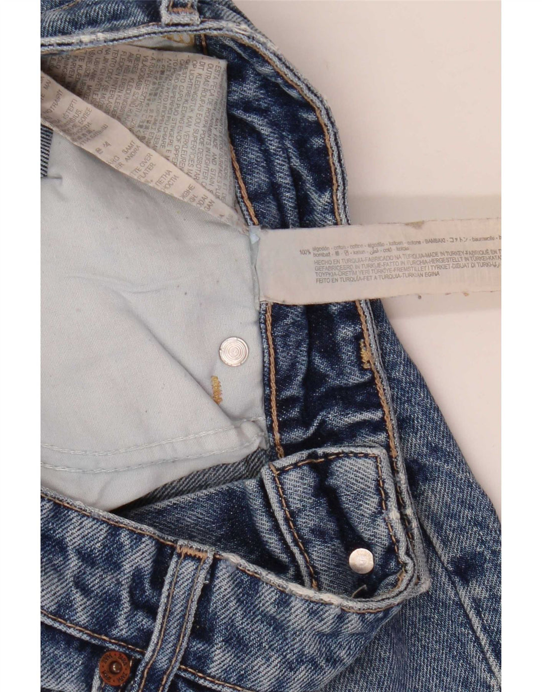 Zara Damen Distressed Jeans mit weitem Bein EU 40 Medium W30 L33 Blaue Baumwolle