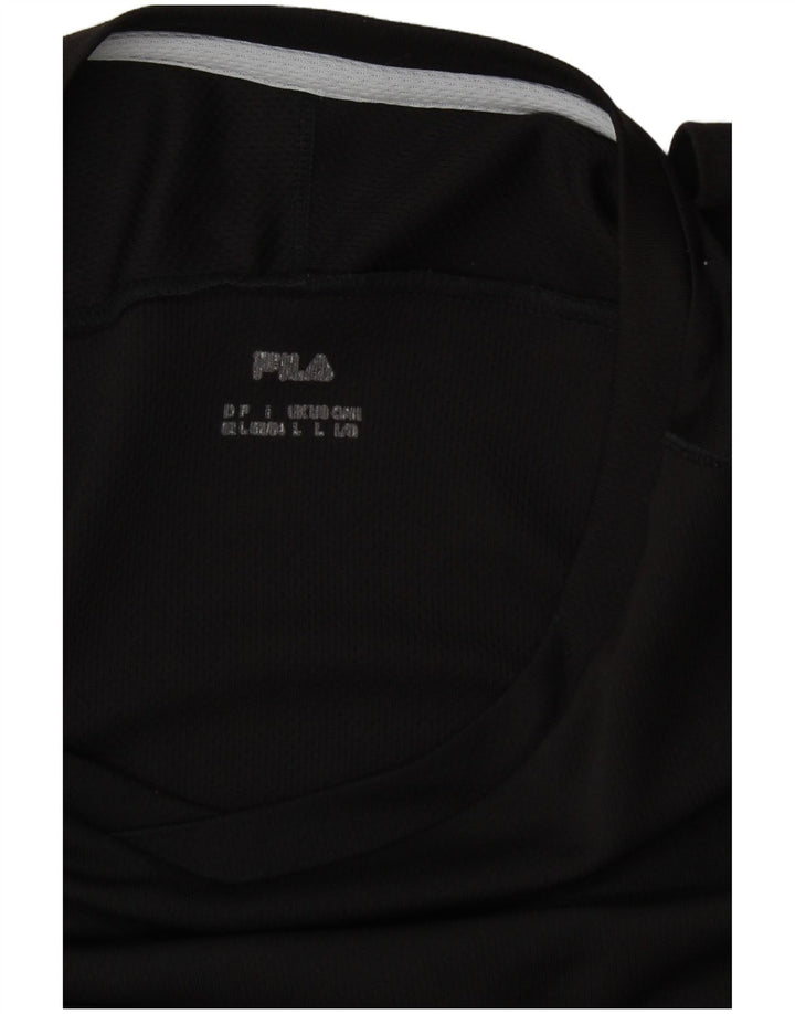 Fila Herren T-Shirt Top Large Schwarz Colourblock