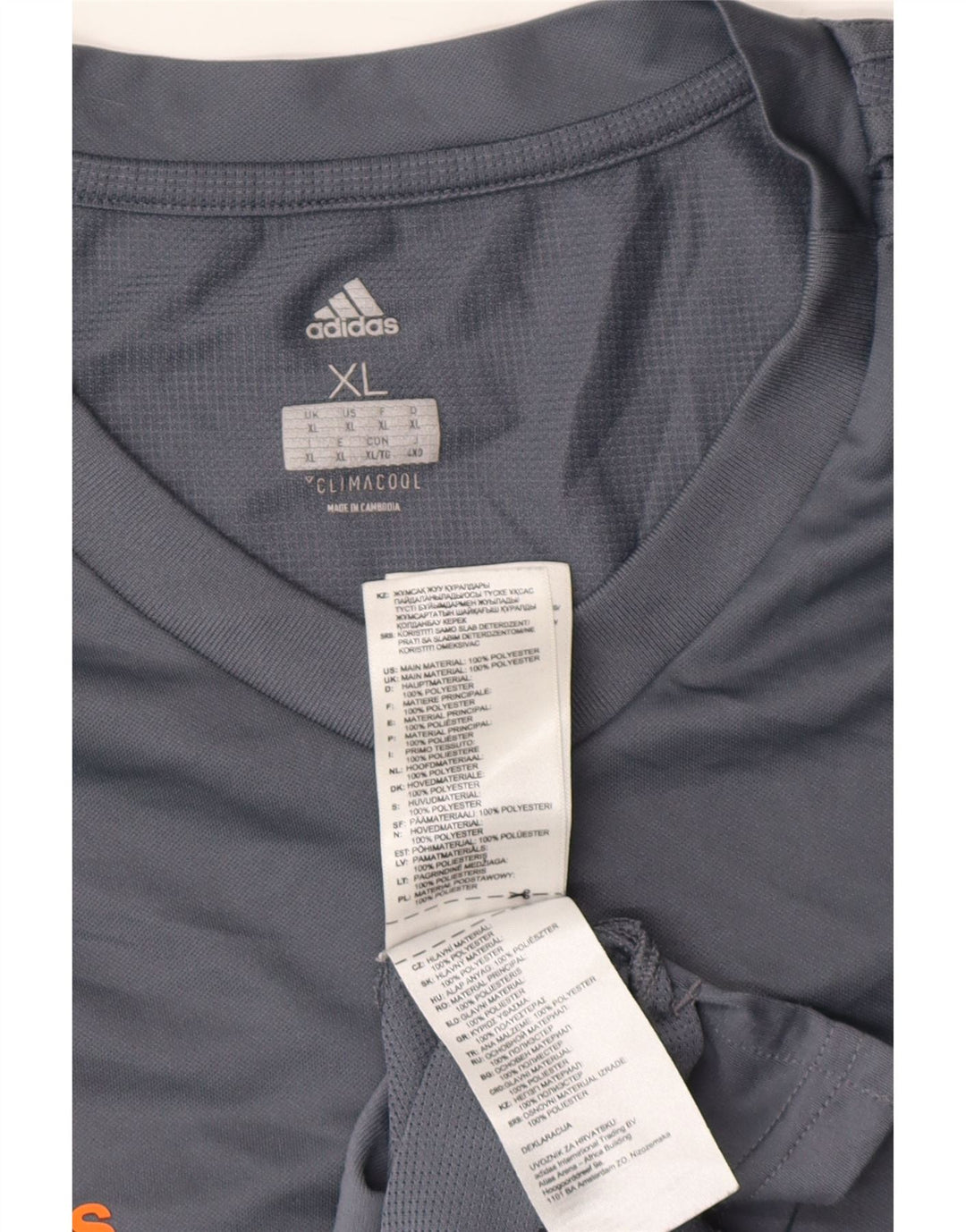 Adidas Herren Climacool T-Shirt Top XL Grau Polyester