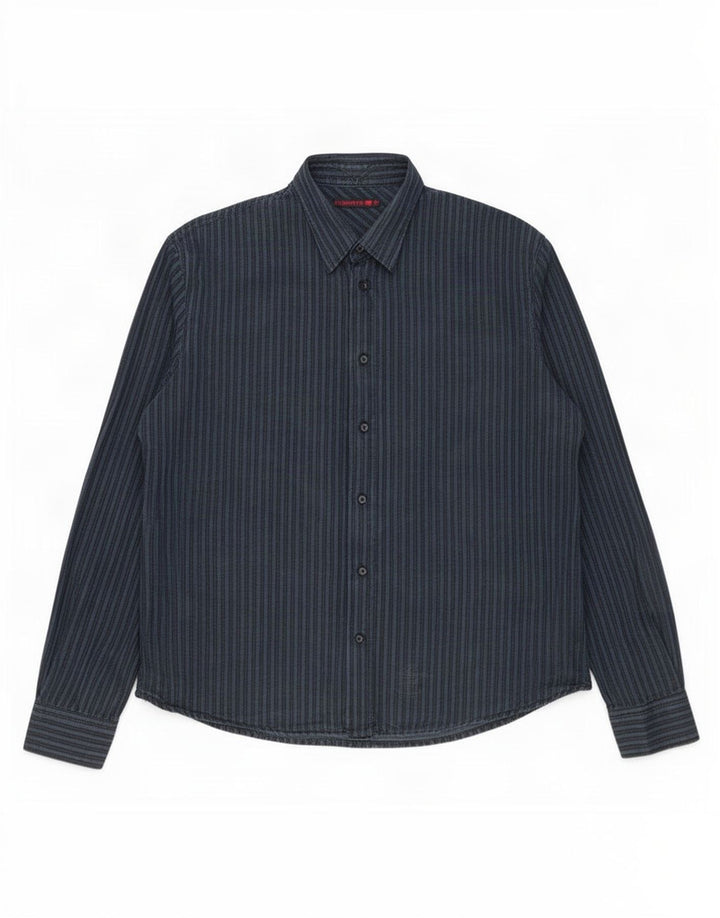 Levi's Herrenhemd 2XL Marineblau gestreift aus Baumwolle