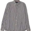 Tommy Hilfiger Herrenhemd mittelblau gestreift aus Baumwolle