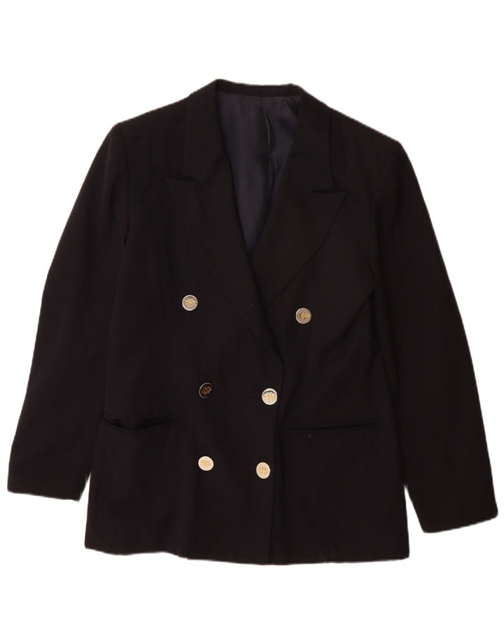 Daniel Hechter Damen-Zweireiher-Blazerjacke, UK 12, mittleres Marineblau
