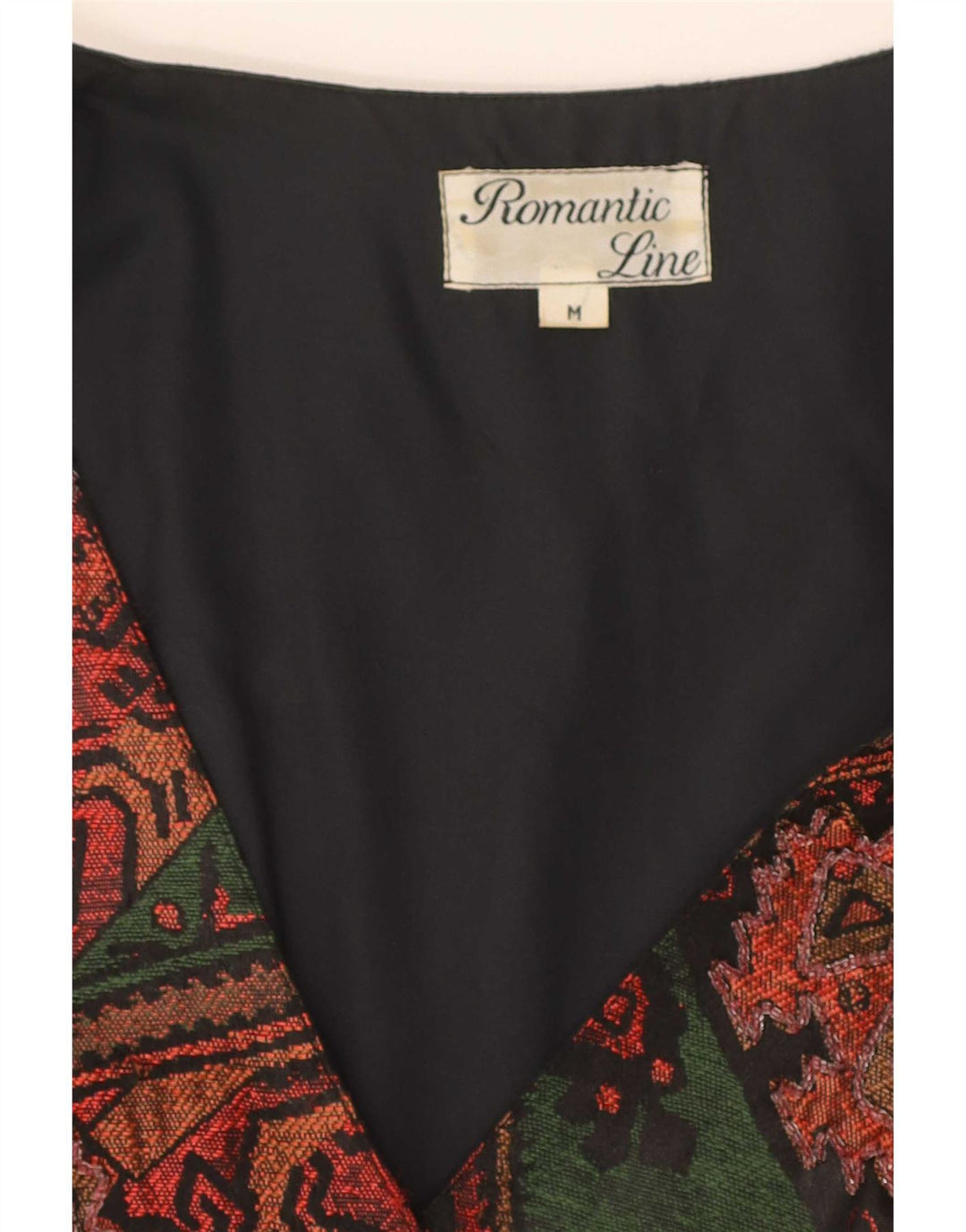 Vintage Damen Weste UK 12 Medium Mehrfarbig Patchwork Polyester