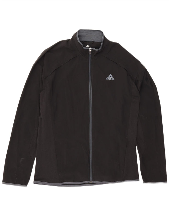 Adidas Herren Climalite Trainingsanzug Top Jacke Medium Schwarz Polyester