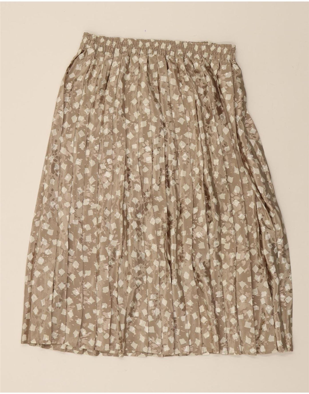 ST MICHAEL Womens Long Pleated Skirt UK 16 Large W32  Grey Geometric Vintage St Michael and Second-Hand St Michael from Messina Hembry 