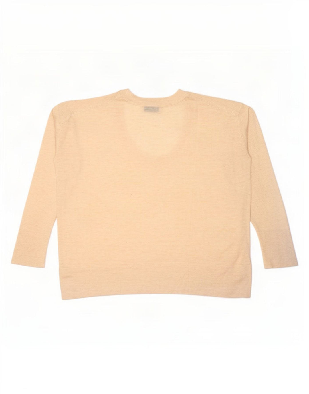 Zara Damen Übergroßes Top Langarm UK 14 Medium Beige Flecked