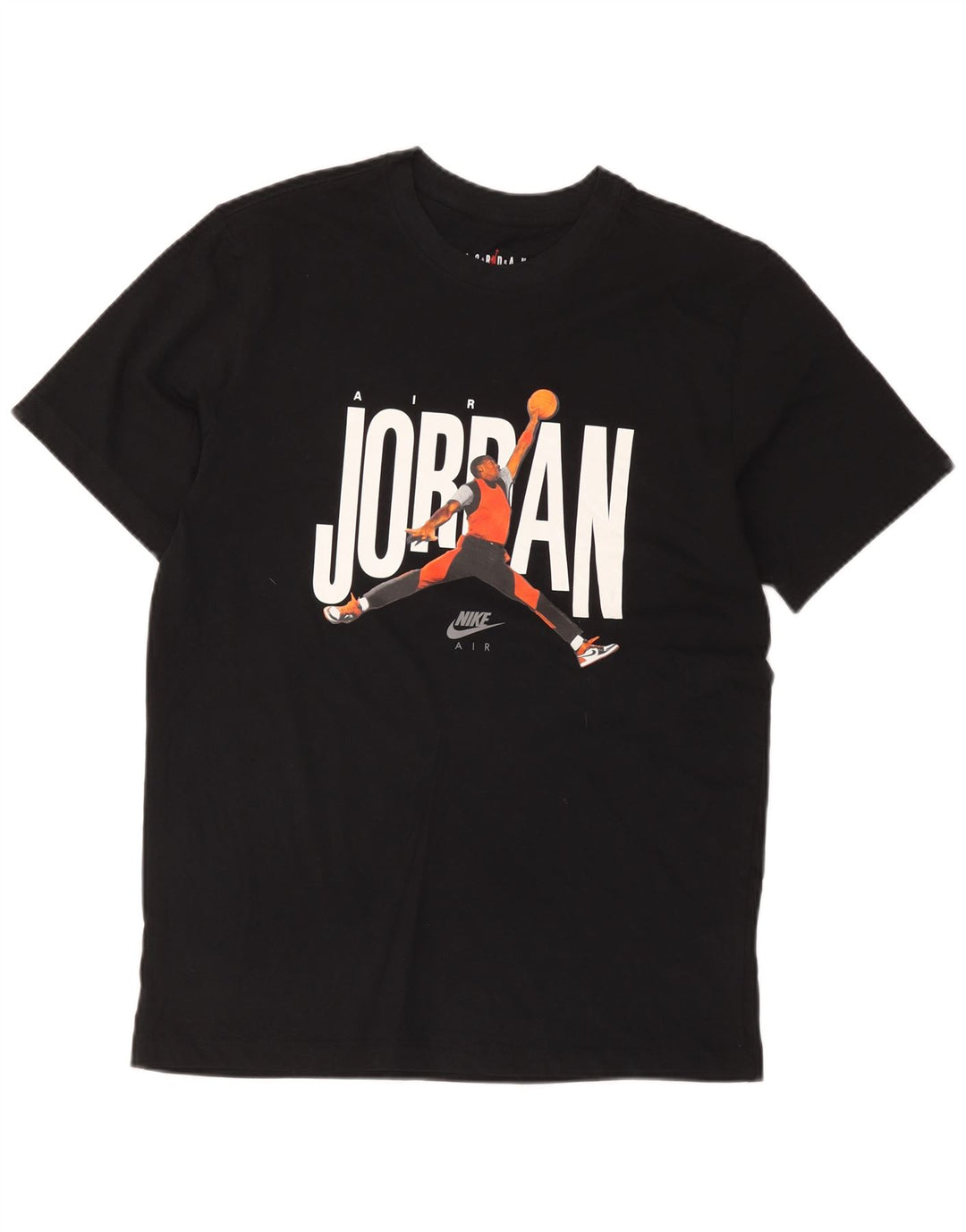 Jordan Herren Grafik-T-Shirt-Oberteil aus mittelschwarzer Baumwolle