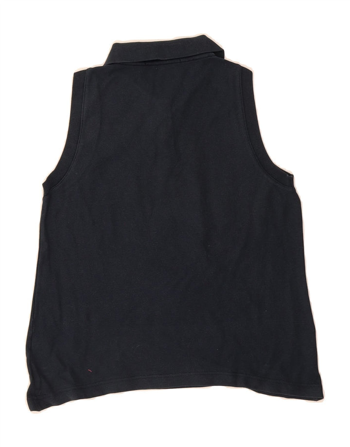 FILA Womens Sleeveless Polo Shirt IT 44 Medium Navy Blue Cotton Vintage Fila and Second-Hand Fila from Messina Hembry 
