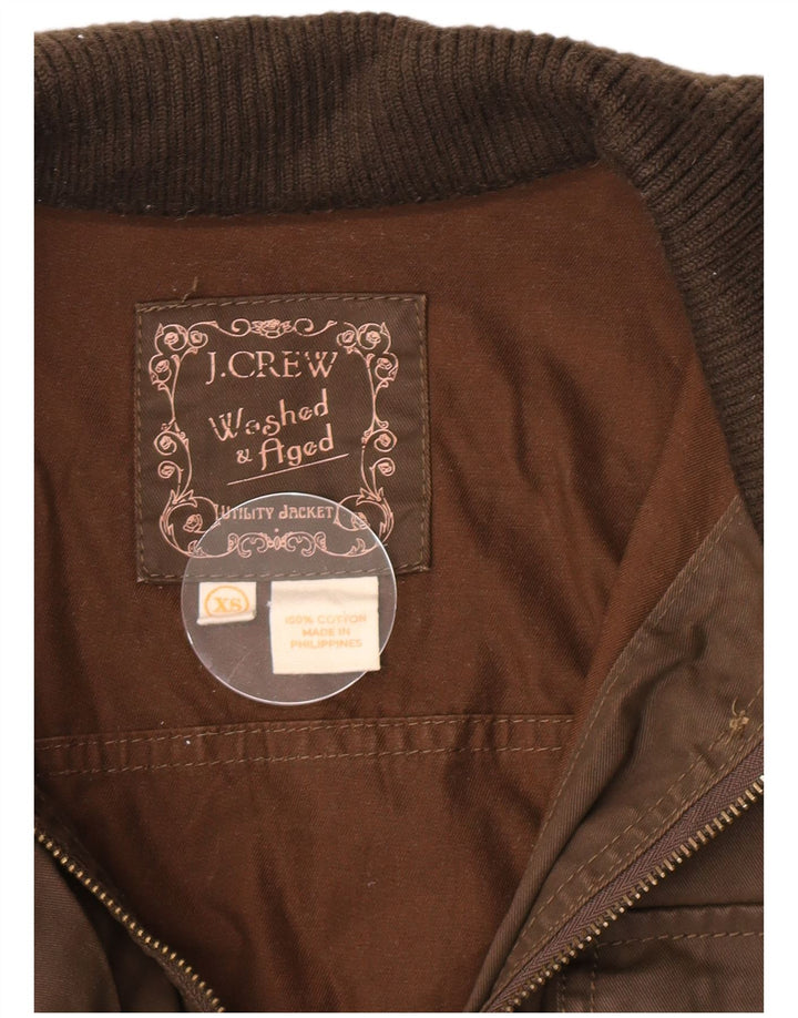 J. Crew Damen Utility-Jacke UK 6 XS Braune Baumwolle