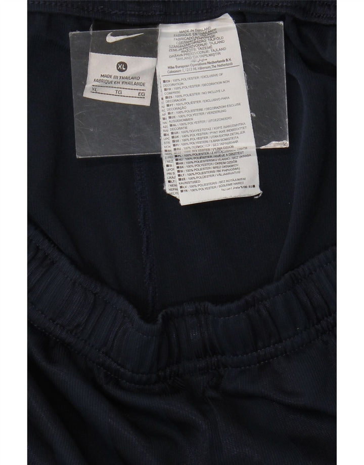 NIKE Herren-Sportshorts XL Marineblau gestreift aus Polyester