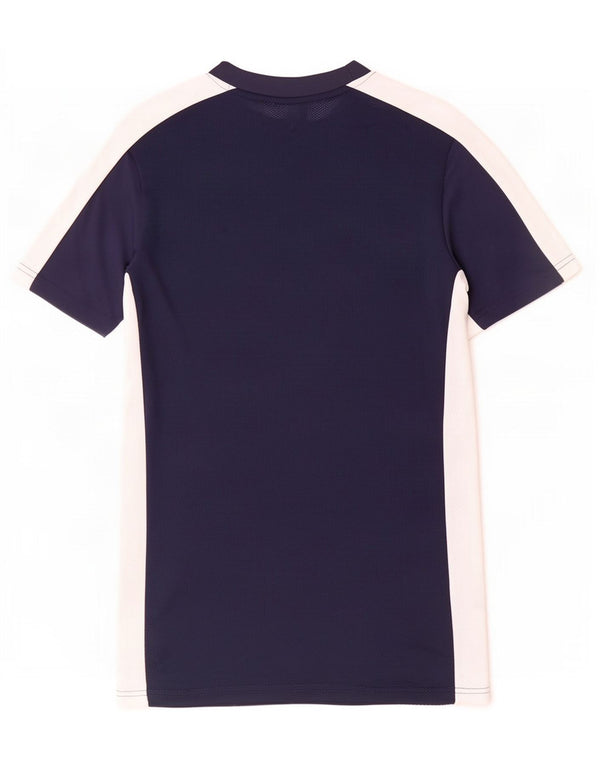 Nike Herren Dri Fit Slim T-Shirt Top XS Marineblau Colourblock Polyester