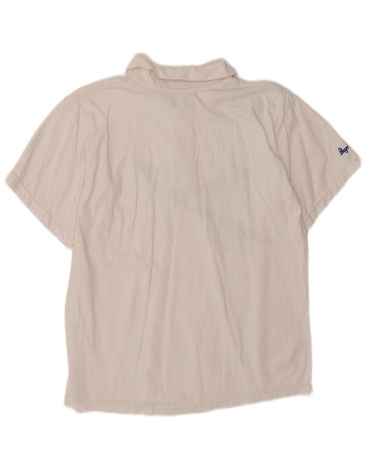 Vintage Herren-Poloshirt mit Grafik, mittelweiße Baumwolle