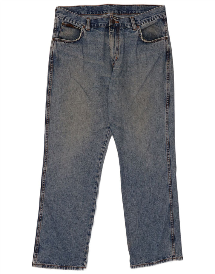 Wrangler Herren Texas Straight Jeans W36 L30 Blaue Baumwolle