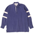 Chatham Herren-Yachting-Pulloverhemd aus mittelblauer, gestreifter Baumwolle