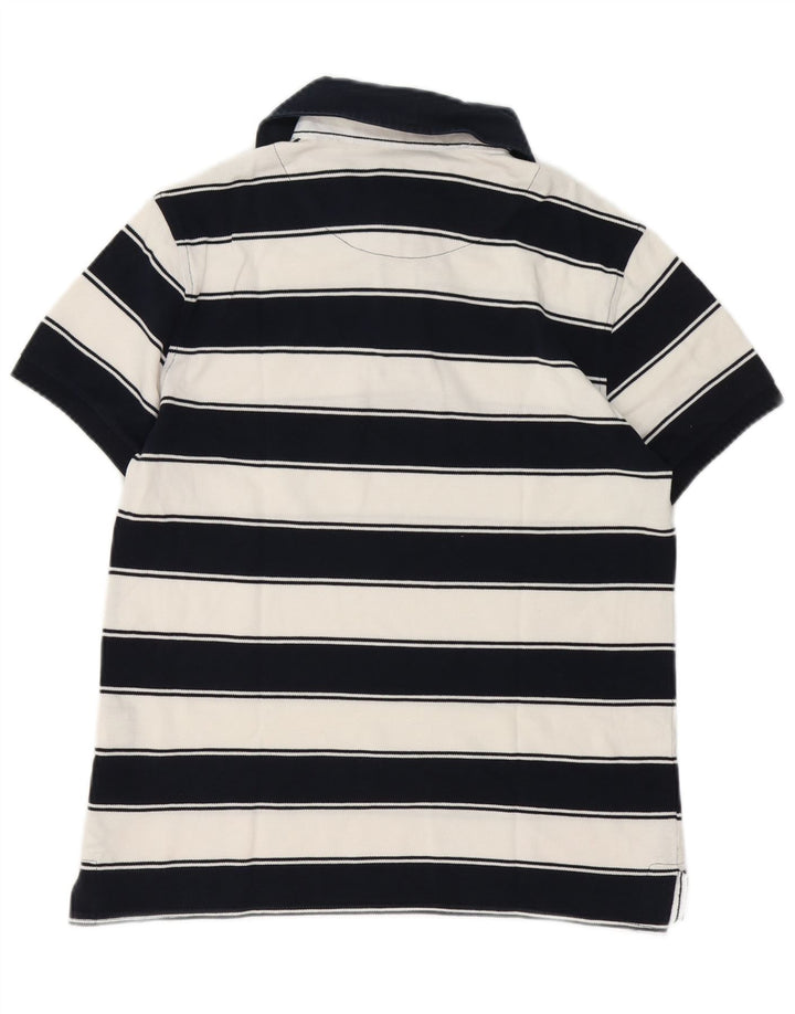 Slam Herren-Poloshirt, klein, weiß gestreift, Baumwolle