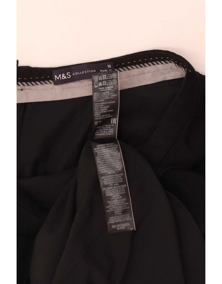 Marks & Spencer Damen Bleistiftrock UK 10 Small W26 Schwarz Polyester