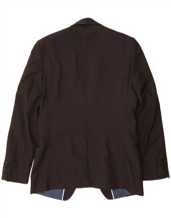 Marks & Spencer Herren-Blazer mit 1 Knopf, UK 38, Mittelschwarz, Polyester