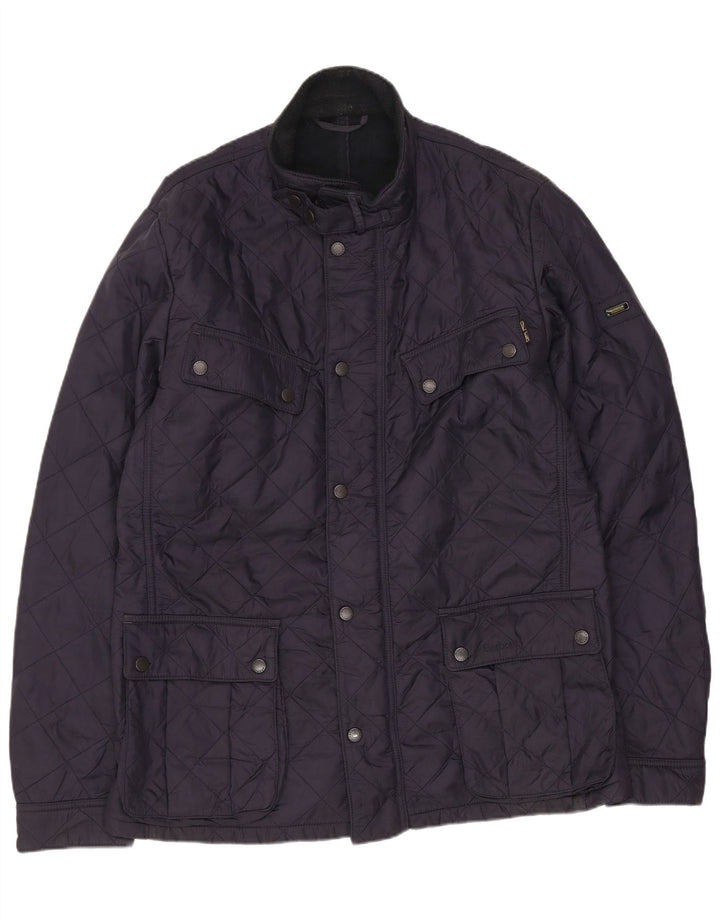 Barbour Herren Steppjacke UK 40 Large Marineblau Polyamid