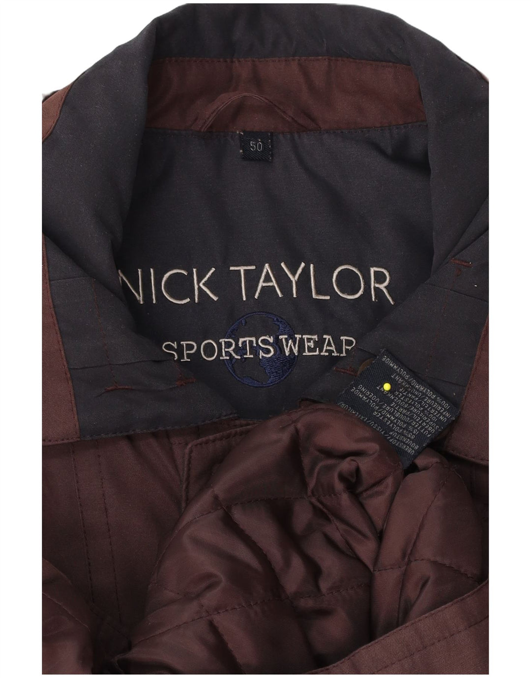 Nick Taylor Herren Bomberjacke IT 50 Large Braun Polyester