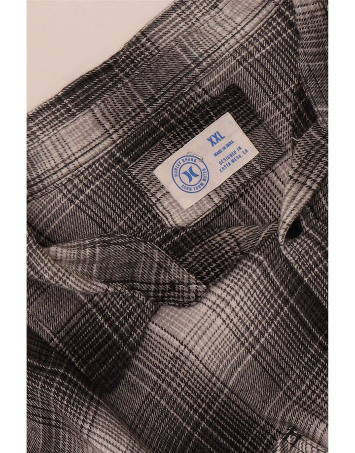 Hurley Herren Flanellhemd 2XL Grau kariert