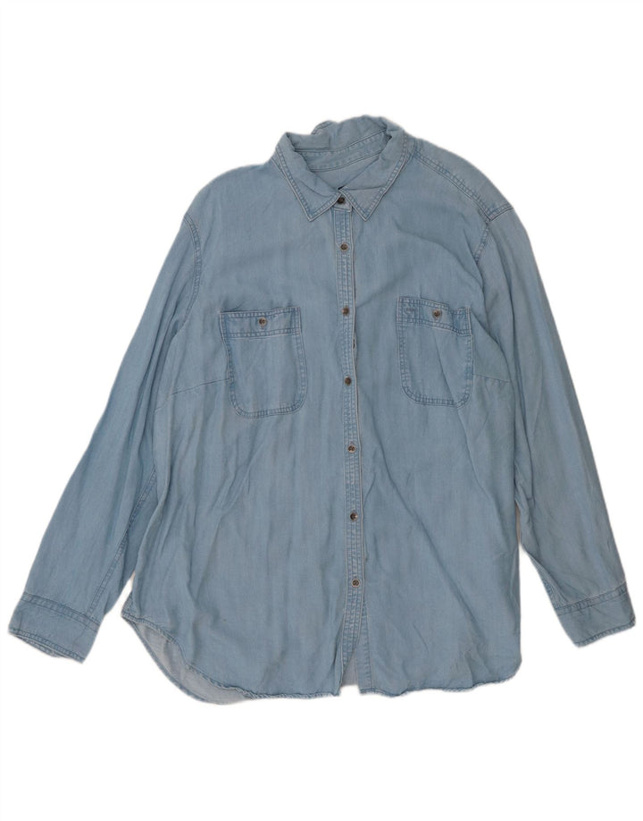 Chaps Damen Jeanshemd UK 20 2XL Blaues Lyocell