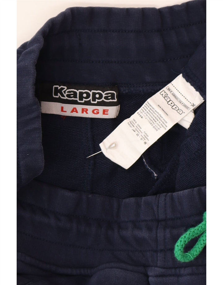 Kappa Herren Graphic Sport Shorts Große marineblaue Baumwolle