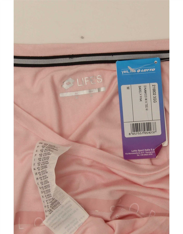 Lotto Grafik-T-Shirt für Damen, UK 14, mittelrosa, Viskose