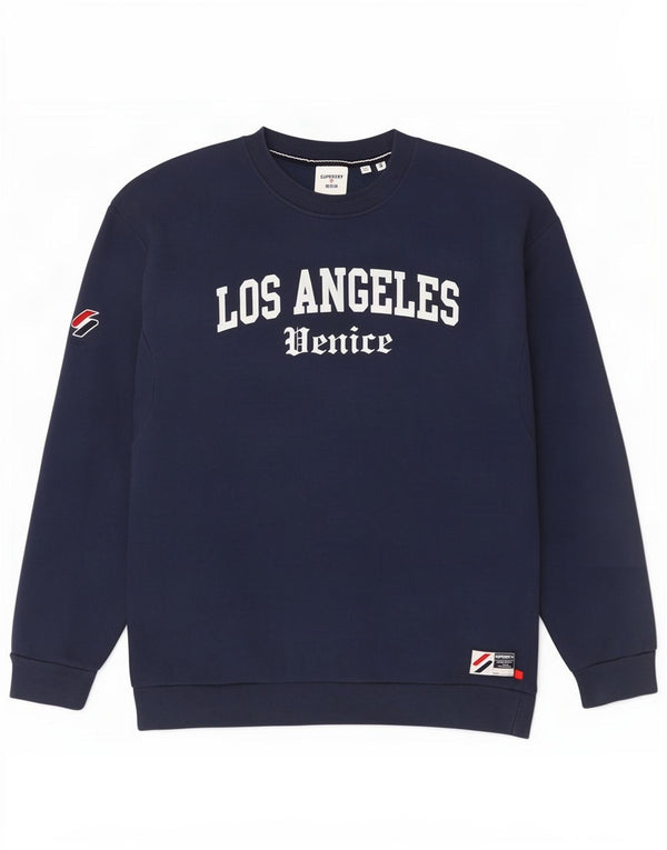 Superdry Herren-Sweatshirt mit Grafik, Größe S, Marineblau, Baumwolle