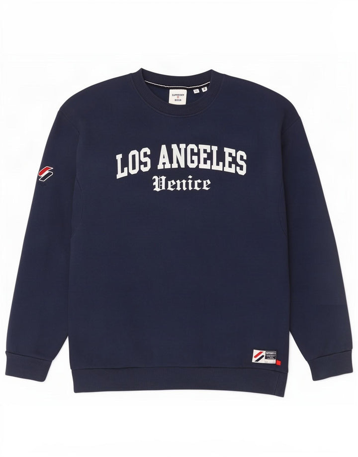 Superdry Herren-Sweatshirt mit Grafik, Größe S, Marineblau, Baumwolle