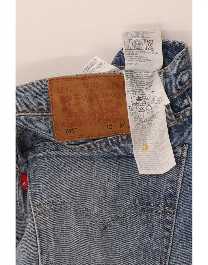 Levi's Herren 511 Denim Shorts W32 mittelblaue Baumwolle