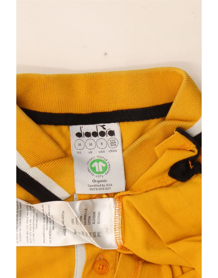 DIADORA Mens Polo Shirt Medium Yellow Cotton Vintage Diadora and Second-Hand Diadora from Messina Hembry 